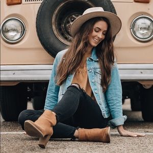 Forever 21 distressed denim jacket